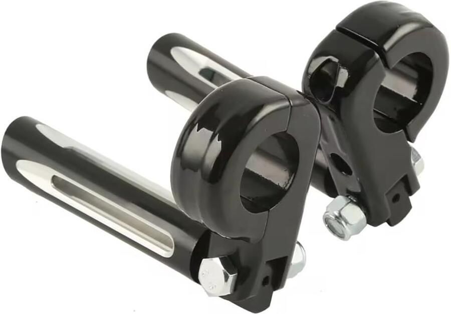 Senza Marchio Motorcycle Shifter-teenpin Voor Touring Dyna FXDB Road King Softail Chopper XL883 Motorfiets Voetsteun Montage Kit 1.25 Highway Bar Voetsteunen voorste voetsteunpedaal(Black)