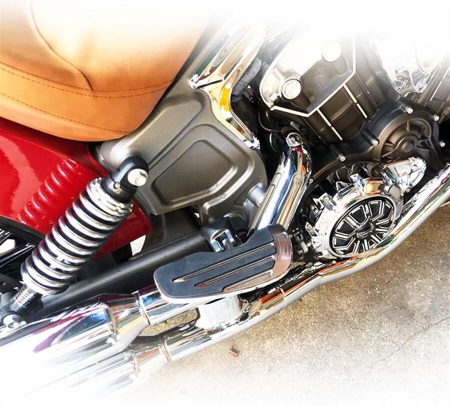 Senza Marchio Motorfiets Achter Voetpedaal Voetsteun Pedaal Voetsteun Extension Voetsteun Past Voor Indian Scout Zestig Bobber 2016-2018 Accessoires (Color : Chrome)