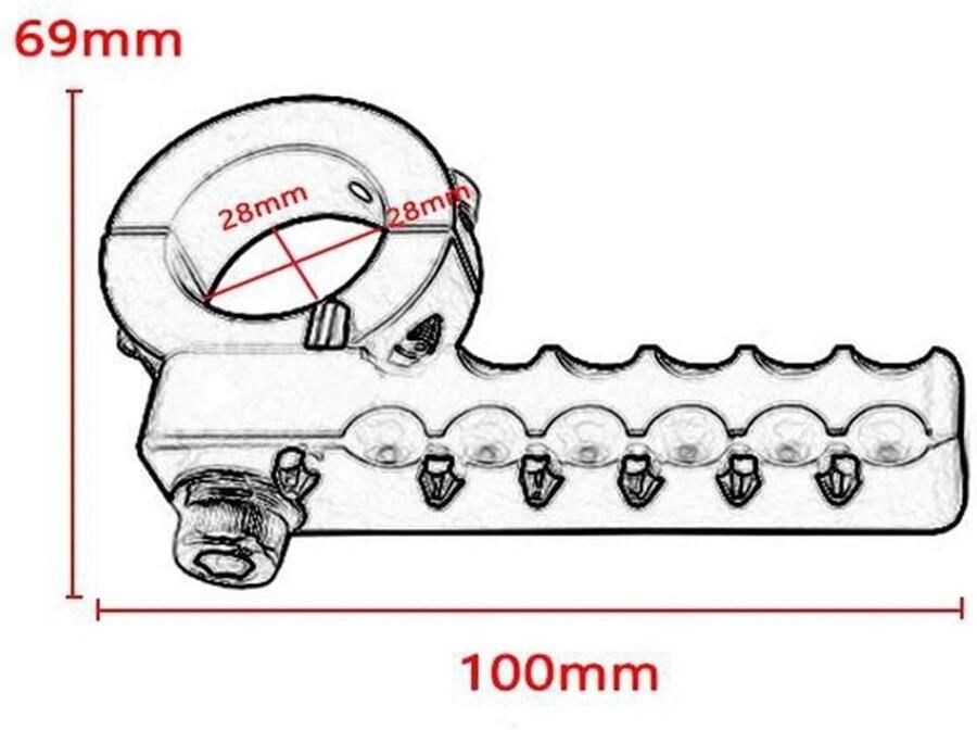 Senza Marchio Motorfiets Voetsteun Voor R1200GS R1250GS Voor LC Voor ADV F750GS F850GS G310GS Motorfiets Deel Crash Bar Voetsteun Snelweg Opvouwbare Opslag Voetpedaal(1)
