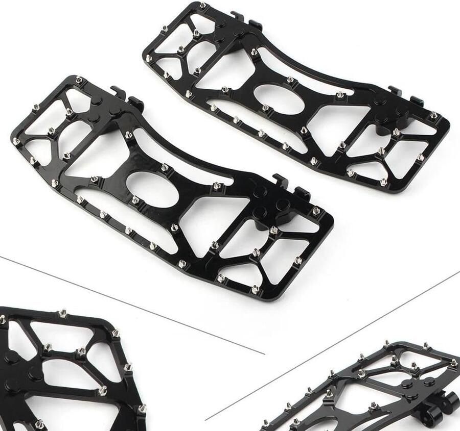 Senza Marchio Motorfiets Voetsteunen Voor H&arley Voor Davidson Touring Electra Road Glide Dyna FLD Motorfiets Antislip Voorste Vloerplanken Voetsteun Rust Brede Voetsteun