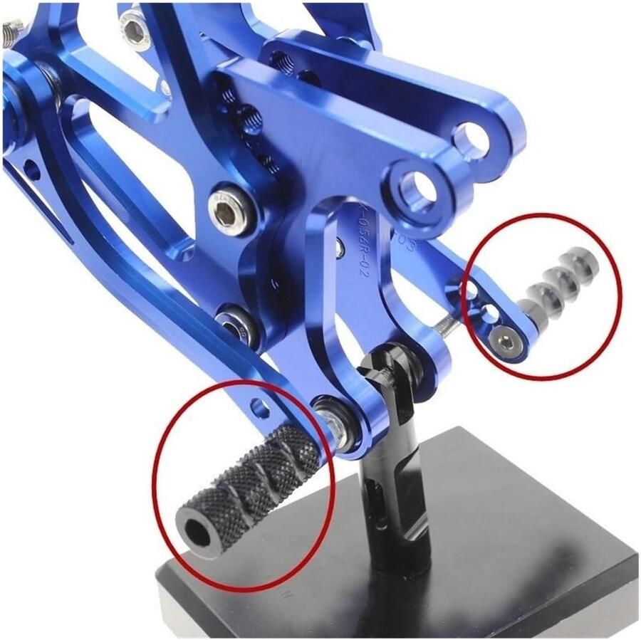Senza Marchio Motorfiets Voetsteunen Voor K&AWASAKI Voor NINJA ZX6R ZX636 ZZR600 ZX9R ZX10R ZX14R Z125 Voor Pro Z750 Voetsteun Voetsteunen Voetsteun Pegs Pedalen(Grijs)