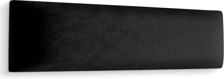 Senza Marchio Muralo Fluwelen wandkussen stoffen bekleed paneel slaapkamer woonkamer bed wandkussen bedhoofdeinde lendenkussen modern luxe zwart 90 x 30 cm