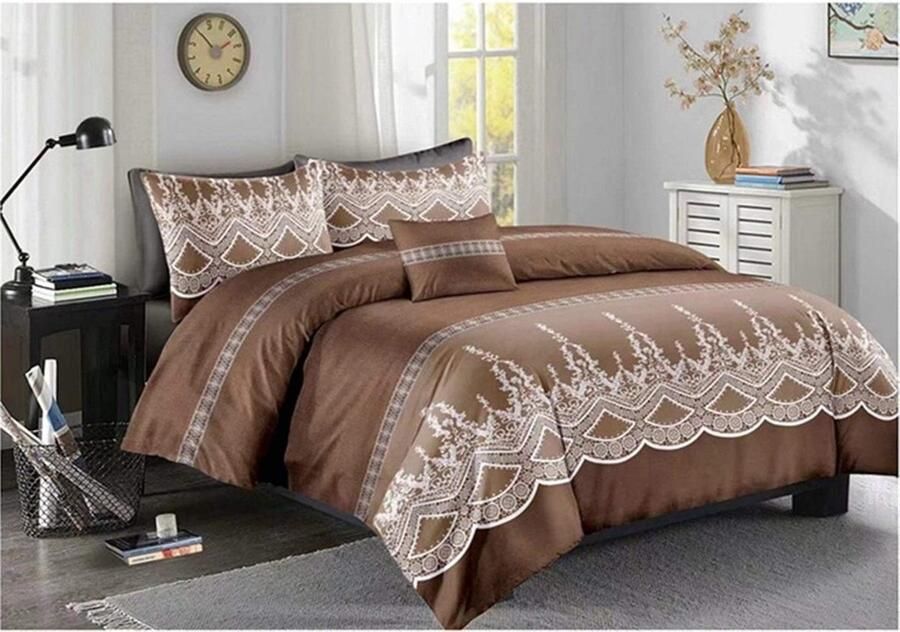 Senza Marchio N-beddengoed Advaneced Polyester 200TC 2 3 STKS Damask Moderne Stijl Bed Linnen Fresh American Mooie Quilt Cover Kussensloop Zonder Vellen Set - Foto 2