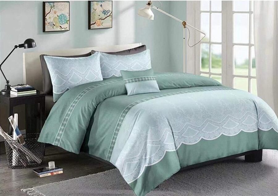 Senza Marchio N-beddengoed Advaneced Polyester 200TC 2 3 STKS Damask Moderne Stijl Bed Linnen Fresh American Mooie Quilt Cover Kussensloop Zonder Vellen Set