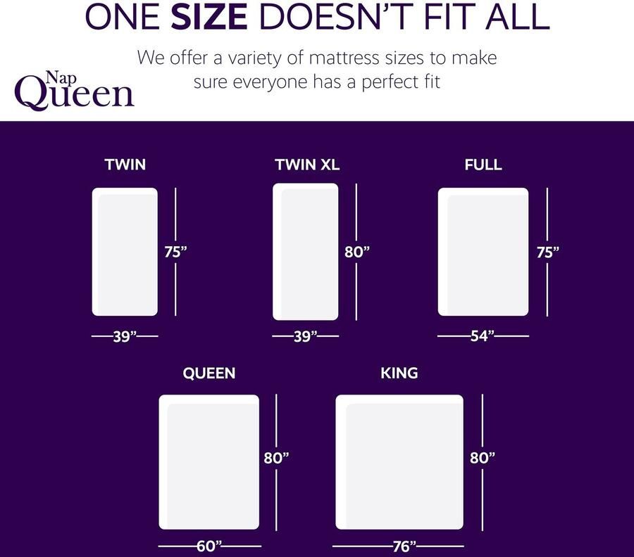 Senza Marchio NapQueen 30 5 cm (12 inch) twin-XL matras verkoelende gel traagschuimmatras bed in een doos wit