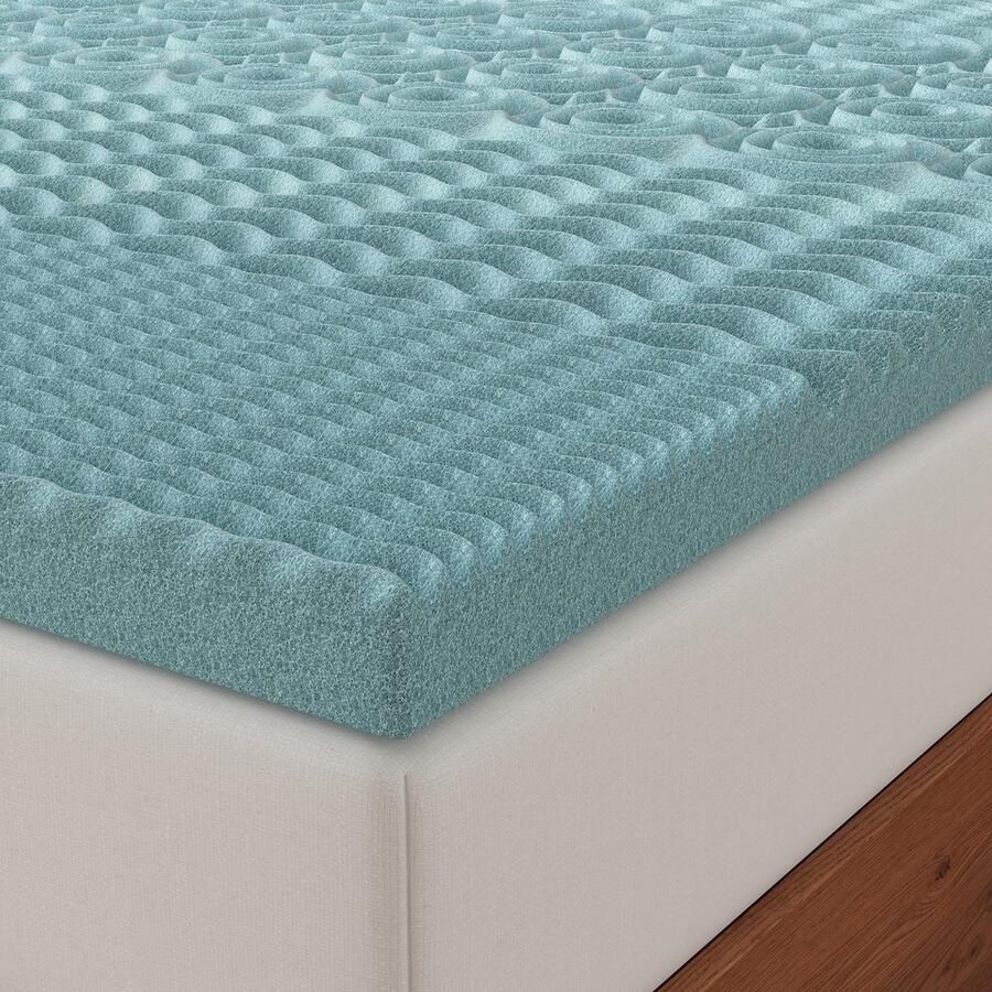 Senza Marchio NapQueen Geltraagschuimmatrastopper met 5 zones 2 inch verkoelende matrastopper voor twee personen premium matras voor alle soorten slapers licht en ademend