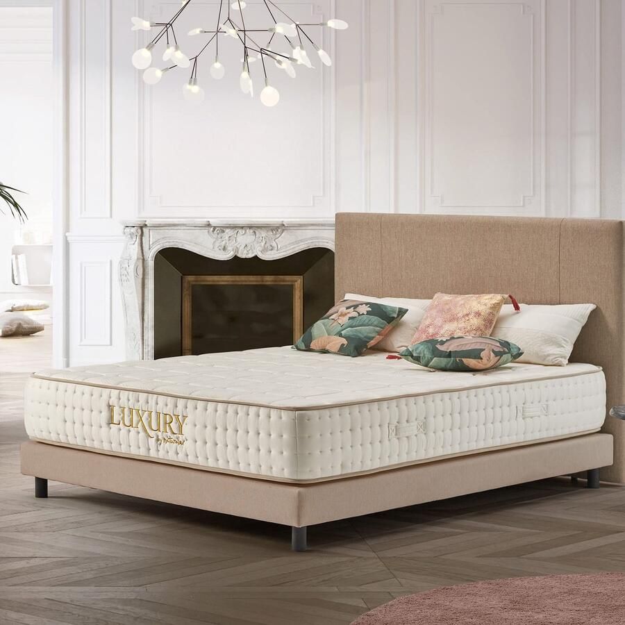 Senza Marchio naturalex Luxury Traagschuimen Matras Superieure Kwaliteit met Gevulde Toplaag 160x200cm Verdeelt de Druk Volgens uw Lichaamstemperatuur Garantie van 10 Jaar