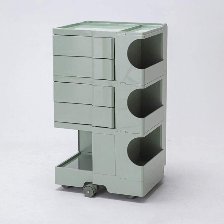 Senza Marchio NBHDEK Side Table Bedside Table Bedside Table Rotatable Storage Locker Multifunctional Nightstand with 4 Drawers Movable Living Room Coffee Table Used In Office Bed