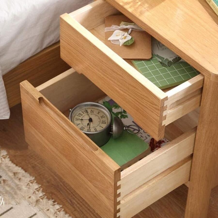 Senza Marchio NBHDEK Side Table Nightstand Simple Bedside Table for Bedroom Office Bedside table Nordic Locker Bedroom Mini Solid Wood Furniture Simple Modern Small Sideboard Bed Narro