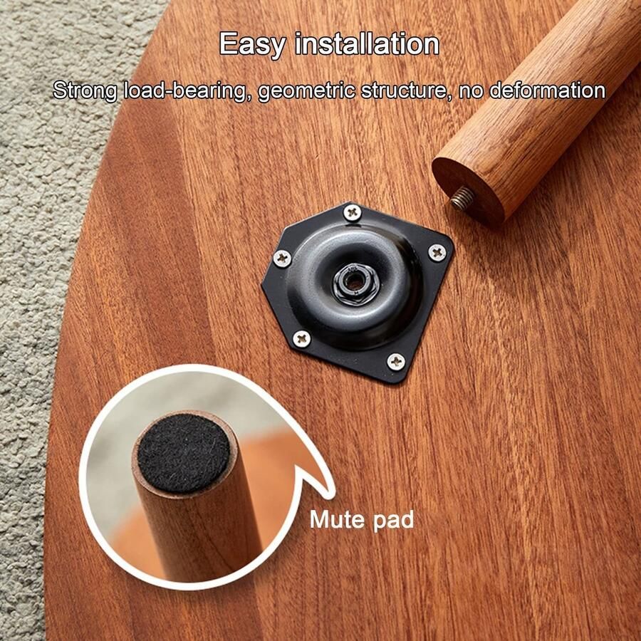 Senza Marchio Nesting Coffee Table Set van 2 Massief houten bijzettafels creatieve mix Modern Accent Nesting Table Eenvoudige montage voor kleine ruimte Slaapkamer Woonkamer Balkon (Grootte: 60+40cm 2 - Foto 2