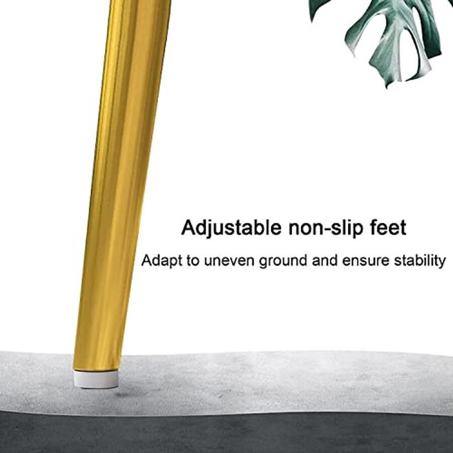 Senza Marchio Nesting Coffee Table Wood Set van 2 Woonkamer Nesting Table Creatieve bijzettafels voor bank balkon slaapkamer Goudkleurige metalen poten met verstelbaar voetkussen (Kleur: oranje+grijs)