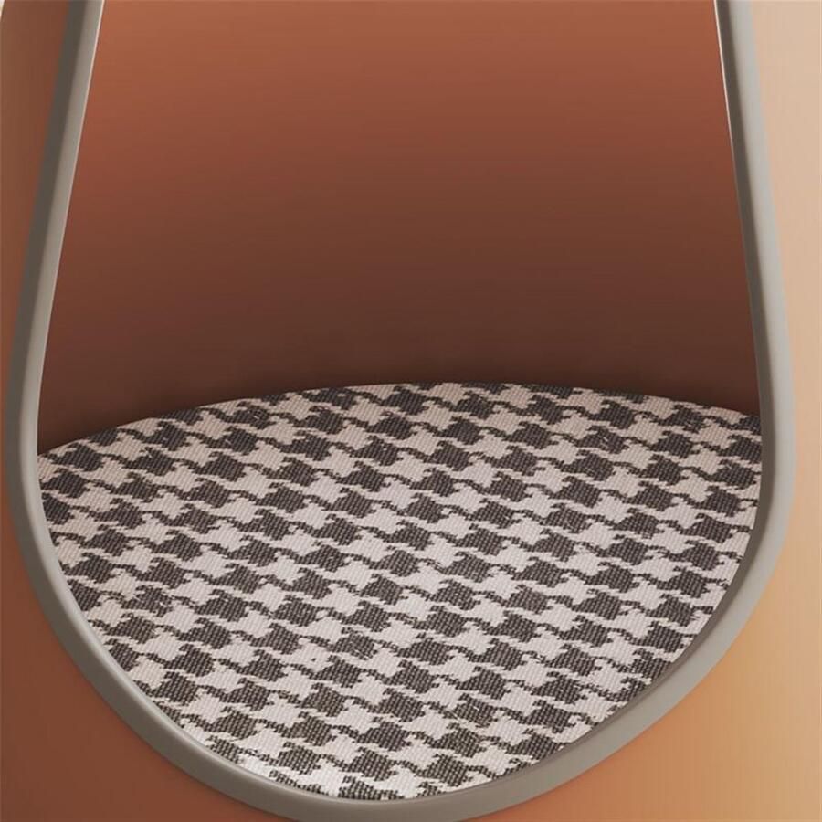 Senza Marchio Nesting Coffee Tables for Living Room Modern Circle Coffee Table for Small Space Unique Side Table End Tables with Cat House Grijs