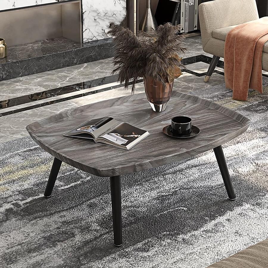 Senza Marchio Nesting Table Rechthoek Set van 2 Creatieve Houten Nesting Coffee Table Sofa Side End Tables met verstelbare voetpad voor Woonkamer Slaapkamer Balkon Koffietafels Nachtkastje (Color : Gr