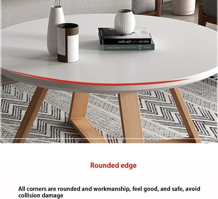 Senza Marchio Nesting Table salontafels voor woonkamer End Side Tables Stevig en milieuvriendelijk materiaal Duurzame ronde nesttafelset (set van 2) (Color : D)