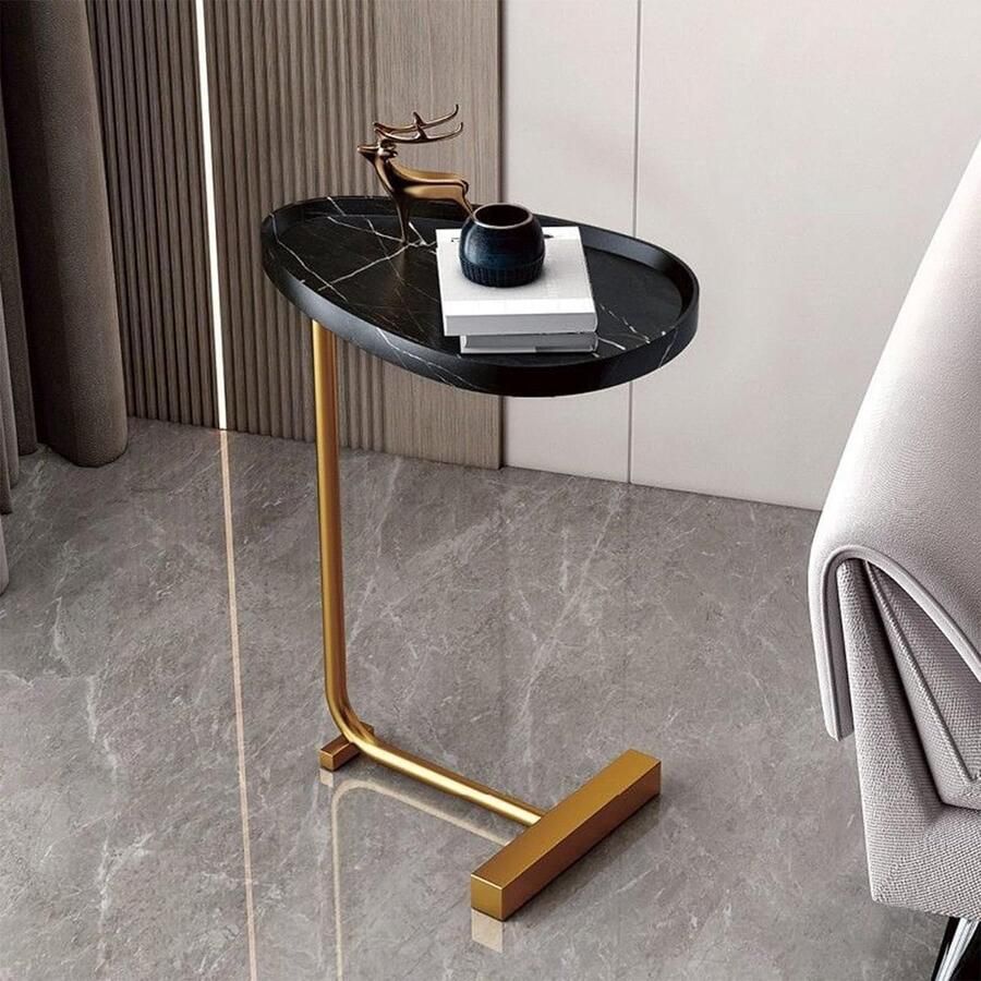 Senza Marchio Nesting Tables Round Coffee Table with Wood Desktop and Sturdy Metal Frame Modern Nesting Coffee Table Nesting Tables for Living Room Bedroom Move Easily E 30 * 36 * 62CM