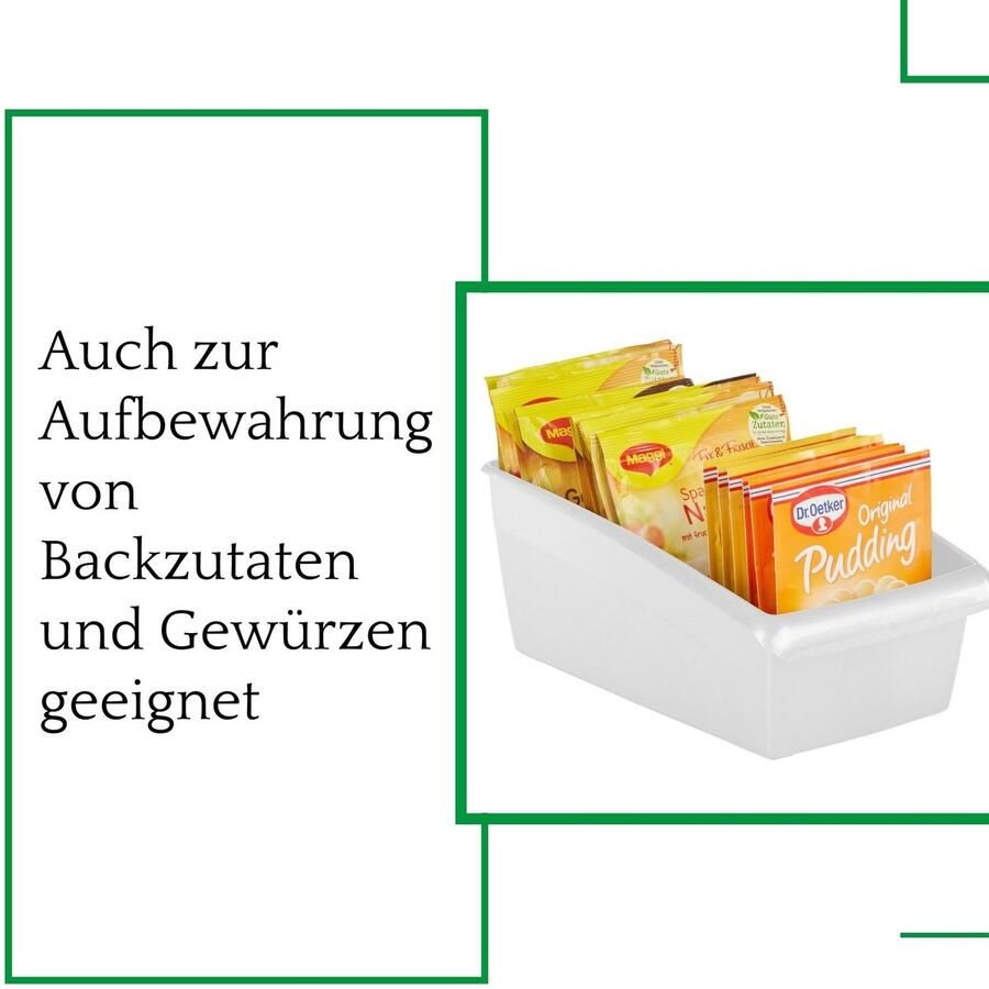 Senza Marchio Novaliv Set van 3 soepzakken 2 x klein en 1 x groot wit kruidenopbergdoos opbergsysteem voor laden opslag en organisatie voor dressing en bakingrediënten