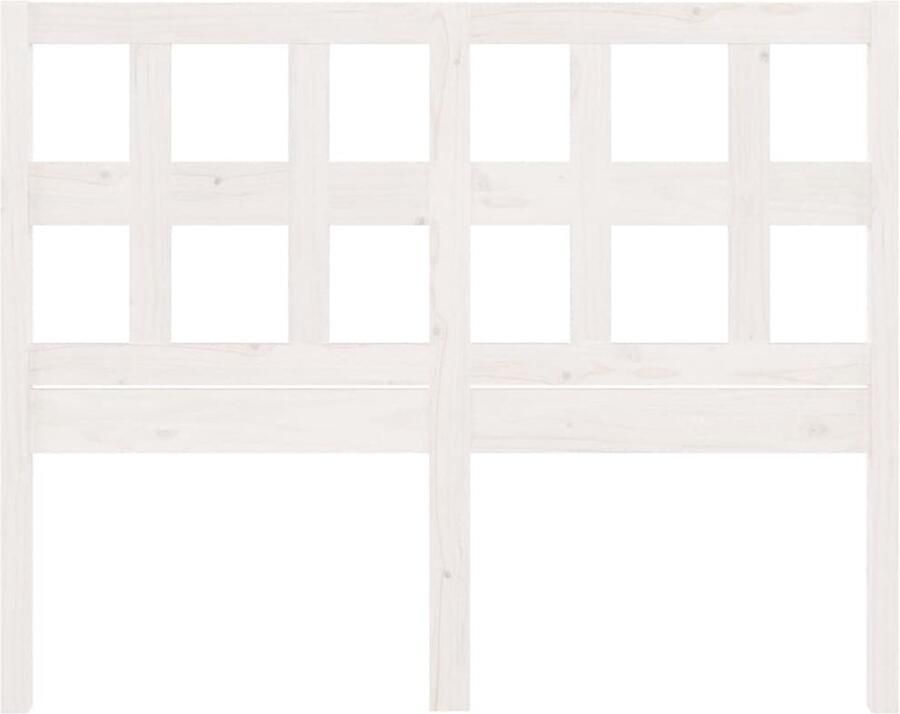 Senza Marchio NQJIBUE Item-Bed Hoofdbord Wit 125 5x4x100 cm Massief Hout Dennen Bedden & Accessoires Hoofdborden & Voetborden