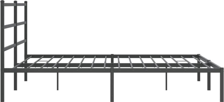 Senza Marchio NQJIBUE Item-Metalen bedframe zonder matras met hoofdeinde zwart 183x213cm bedden & accessoires bedden en bedframes