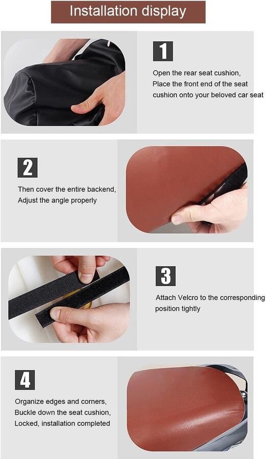 Senza Marchio Nuytghr Motorstoel Powersports stoelhoezen Comfortabele zitting Elektrisch motorzadel Ademende stoelbeschermer Krasbestendig zitkussen