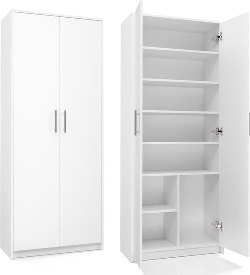 Senza Marchio Office Cabinet-Wardrobe White