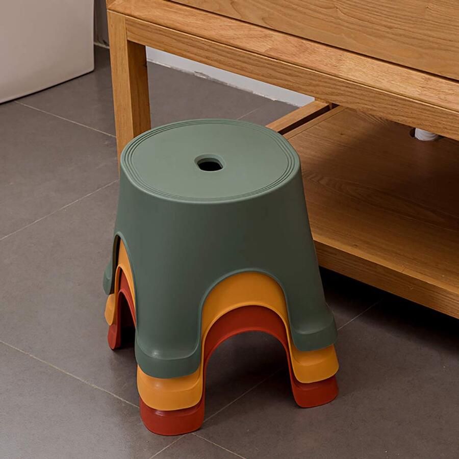 Senza Marchio Omenluck 2 Stks Stap Kruk Kunststof Huishoudelijke Kleine Grootte Bad Niet Slip Krukken Voetkrukken