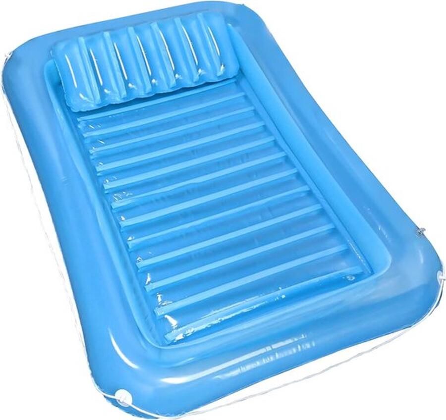 Senza Marchio Opblaasbaar zweefbed luchtmatras zwembad waterhangmat met kussen touw (120 x 180 x 20 cm) voor volwassenen en kinderen