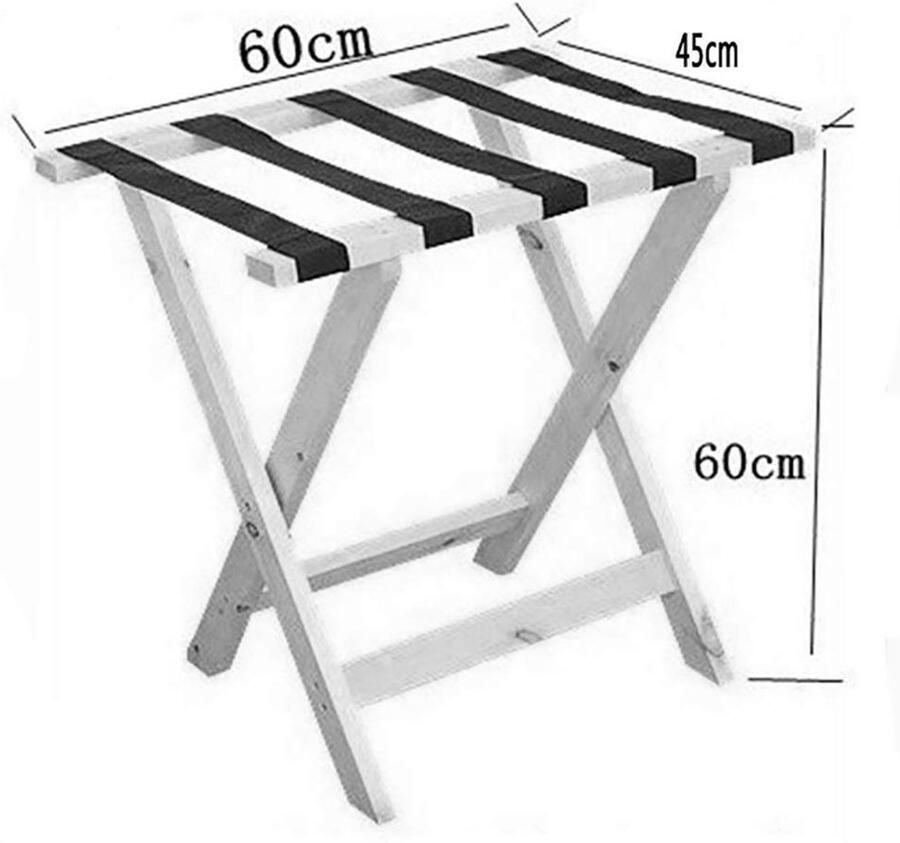 Senza Marchio Opvouwbaar Houten Bagagerek voor Hotel B Floor Storage Shelf voor Bagage-opslag