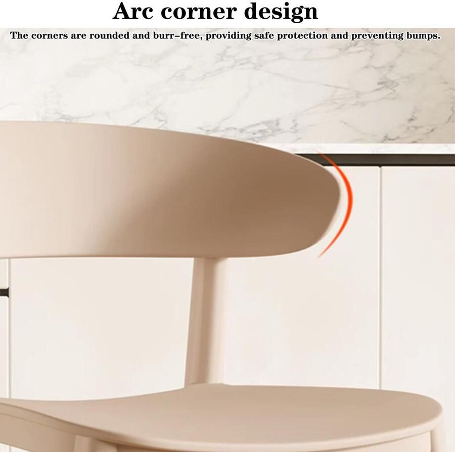 Senza Marchio Outdoor Stapelbare Plastic Patio Stoelen Set van 4 Matcha Groene Eetkamerstoelen voor Woonkamer Veranda Patio Indoor en Outdoor Meubels