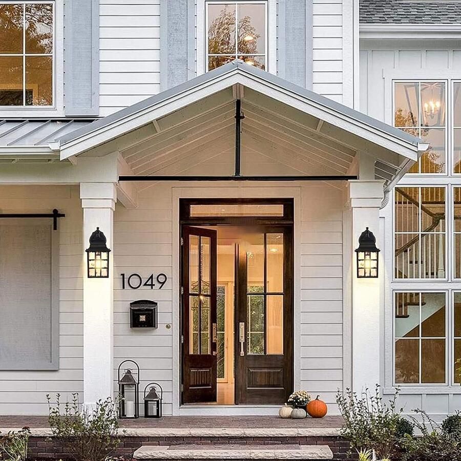 Senza Marchio Outdoor Wandlampen 2 Pack Motion Sensor lantaarn met 3 modi en IP65 draadloze LED Sconce Lights Dusk to Dawn Exterior Solar Porch Lights voor Outdoor Patio Yard