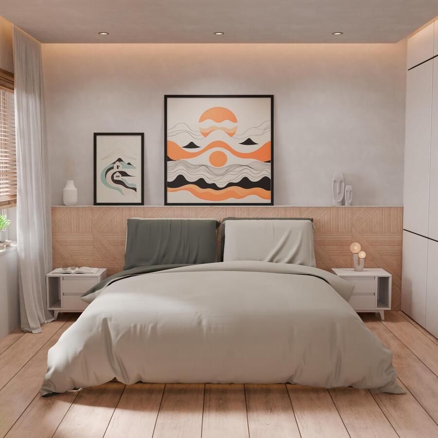 Senza Marchio PETTI Artigiani Italiani Beddengoedset voor Frans bed 200 x 200 cm (1 kussensloop 50 x 80 cm inbegrepen) beddengoedset van zachte microvezel effen donkergrijs lichtgrijs