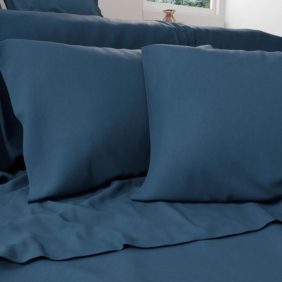 Senza Marchio PETTI Artigiani Italiani Blumarino Percal beddengoed lakens voor tweepersoonsbed katoen perkal beddengoedset voor tweepersoonsbed 100% Made in Italy