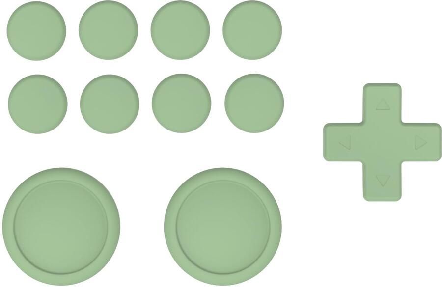 Senza Marchio PlayVital Knop Covers en Duimgrepen Set voor Nintendo Switch OLED Joycon Switch Lite ABXY Richtingstoets Knop Caps voor Switch OLED Lite met Switch Lite D-Pad Knop Cap-Matcha Groen