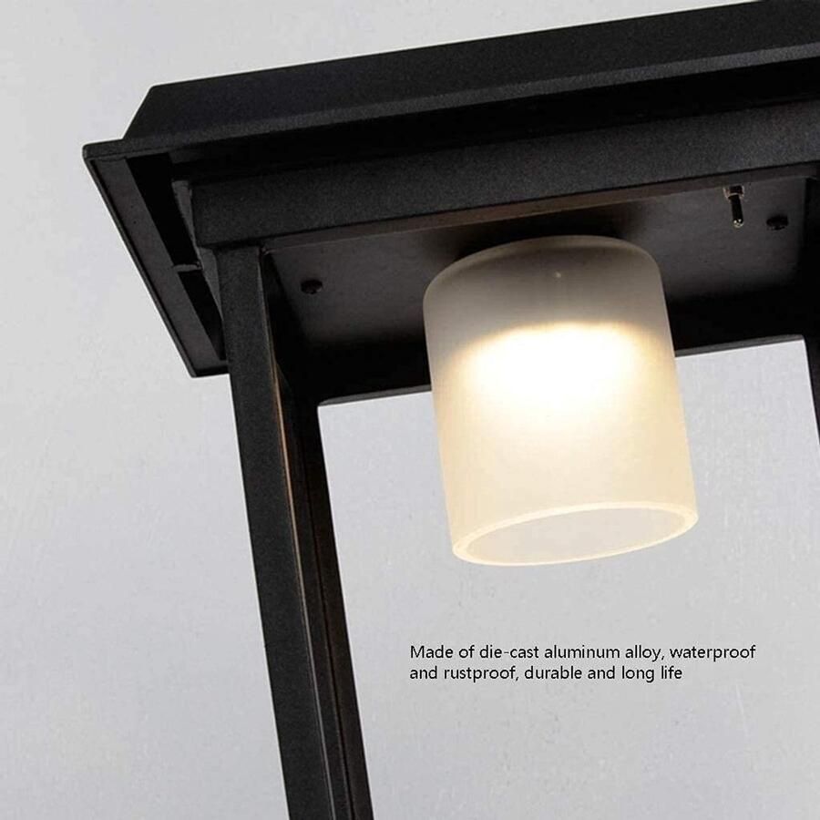 Senza Marchio Post Lichten Outdoor Tuin Solar LED Bolder Post Lamp Deur Landschap Verlichting Armatuur Gate Waterdichte Binnenplaats Kolom Lantaarn Straat Decor voor Yard Patio Walkway Pathway