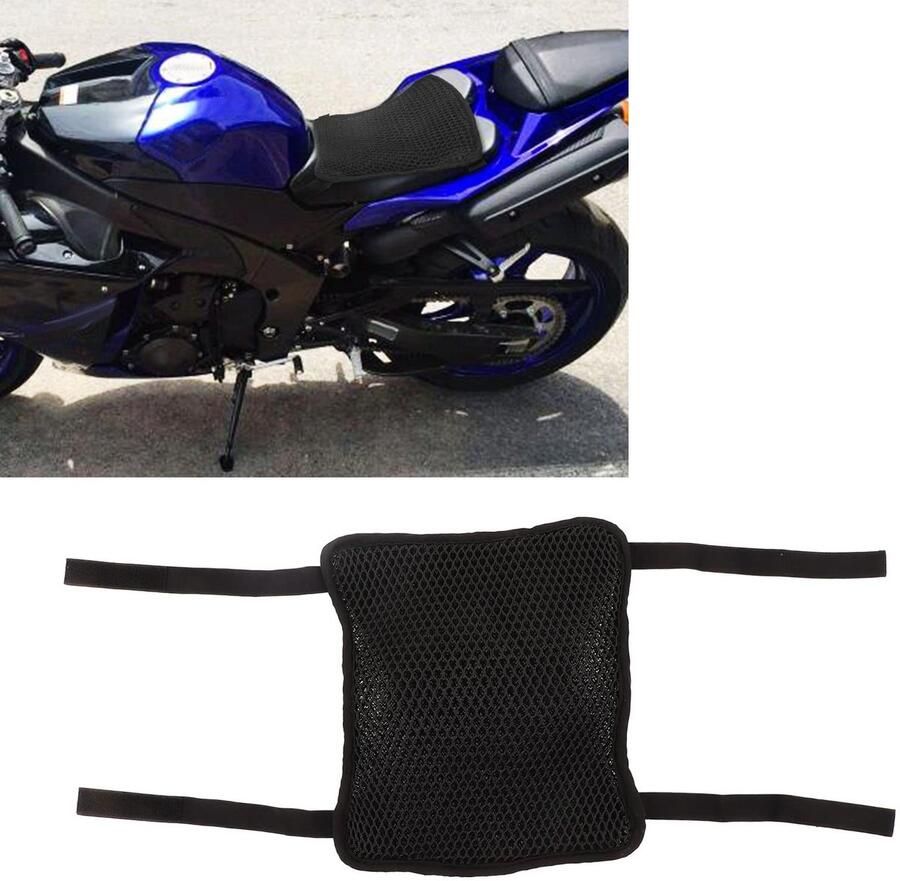 Senza Marchio Powersports Stoelhoezen Motorfiets Zitkussen Cover Seat Mesh Ademend Antislip Schokabsorptie Overdrukventiel (enkele laag) (Monolaag)