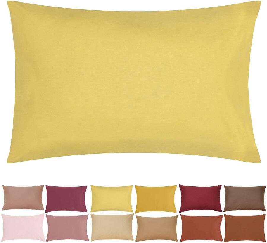 Senza Marchio P'tit Basile Kussensloop 40 x 60 cm voor baby's en kinderen geel goud 100% biologisch katoen gecertificeerd en vrij van schadelijke stoffen kussensloop 57 draden cm² voor bed 60 x 120 70 x 140