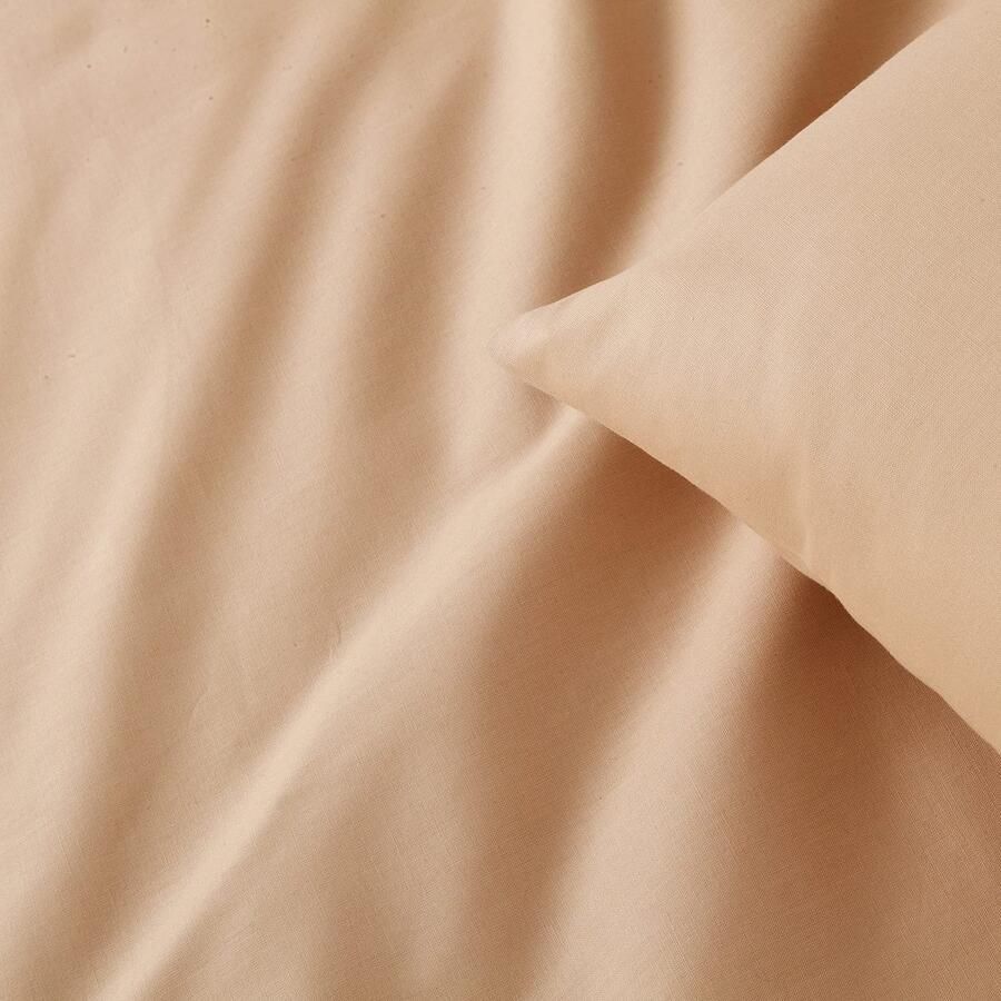 Senza Marchio P'tit Basile Kussensloop 40 x 60 cm voor baby's en kinderen kleibeige 100% biologisch katoen 57 draden getest op schadelijke stoffen kussensloop Cododo bed babywieg wieg