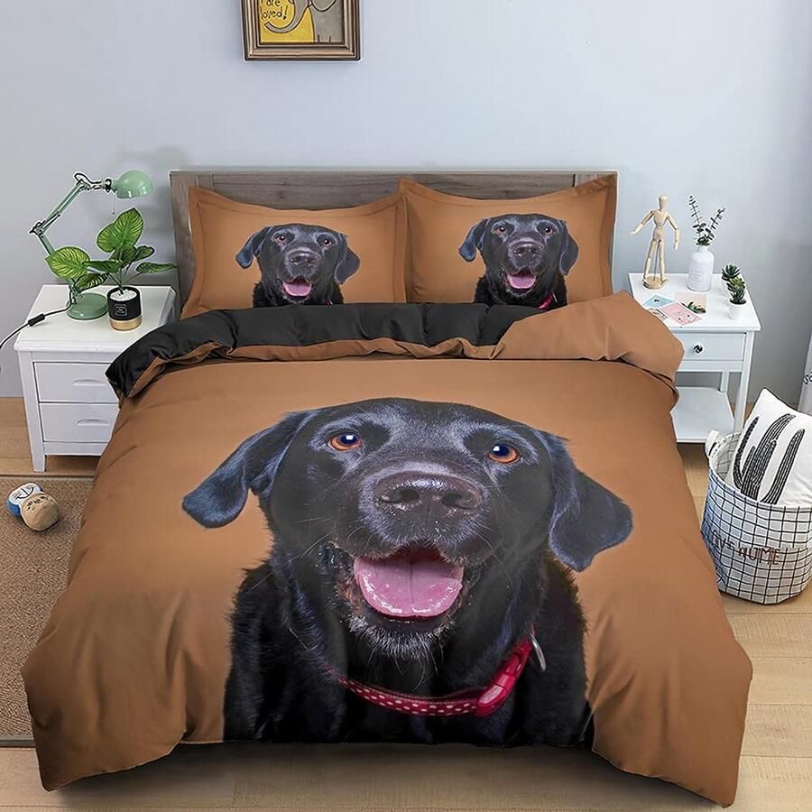 Senza Marchio Pug Duvet Cover Set Cute Dog 3d Bedding 3pcs Single Twin Queen King Size Bed Home Textile Luxury Bedding Set 200×200CM