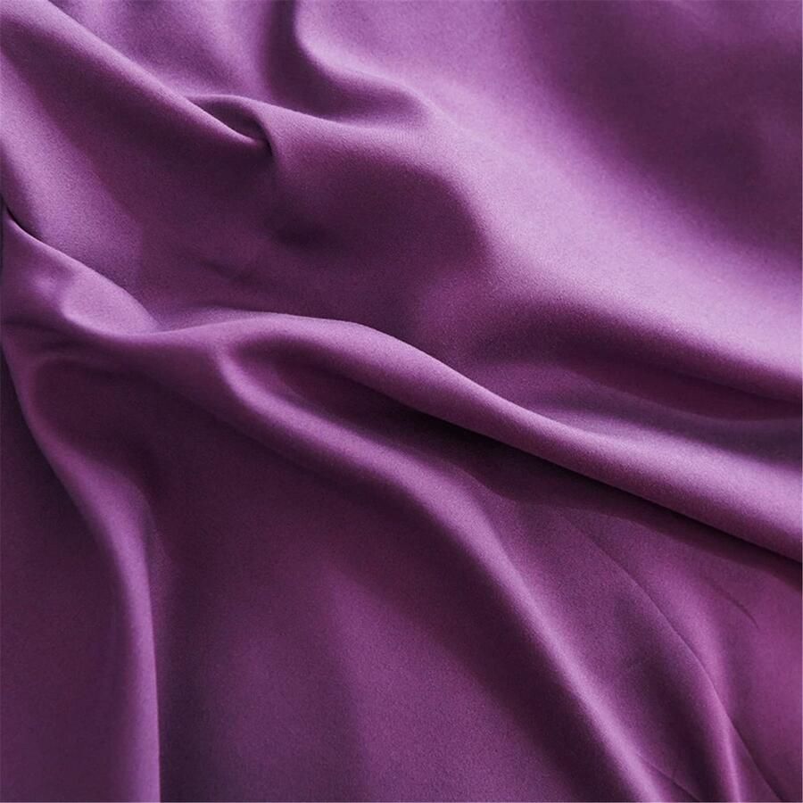 Senza Marchio Quilt dekbedovertrek set beddengoed set microvezel 4 stuks met ritssluiting dekbedovertrek beddengoed set van 4 2 kussenslopen dekbedovertrek voor dubbel eenpersoonsbed 100% geborsteld microvezel (paars 220*240cm)