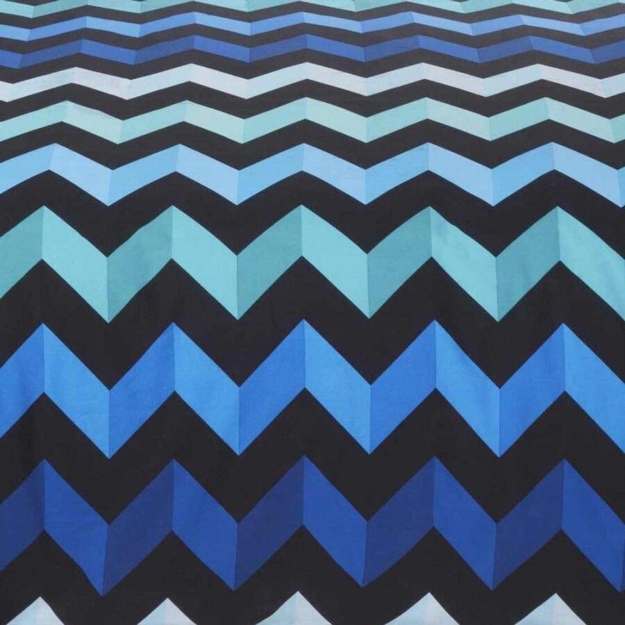 Senza Marchio Rapport beddengoedset met 3 D-effecten tweepersoonsbed blauw