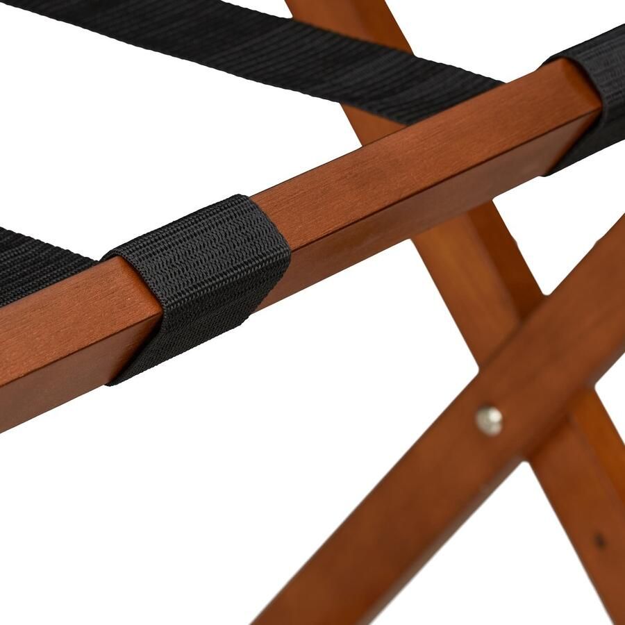 Senza Marchio Relaxdays kofferrek set van 2 hout inklapbaar bagagerek HxBxD: 54 x 66 x 48 cm kofferstandaard hotel natuur