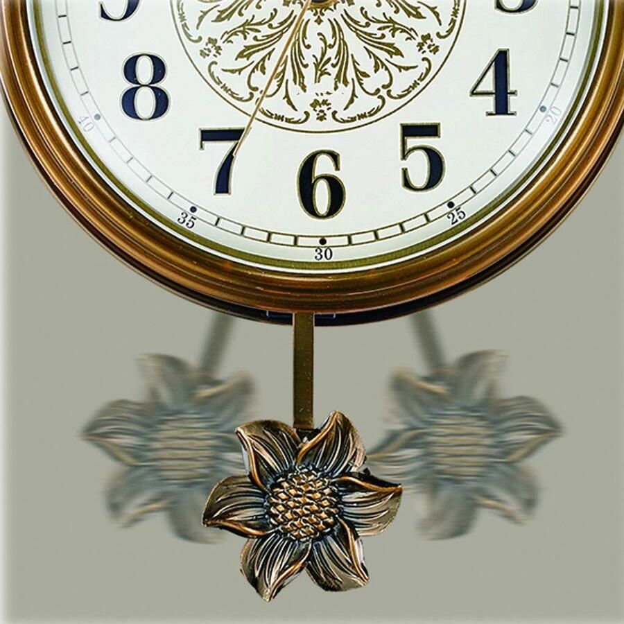 Senza Marchio Retro Clock Mantel Clock 13.8 Inches Living Room Study Room Home Fireplace Clock Desk Pendulum Clock Bedroom Table Clock Silent Movement Retro Modern Clock