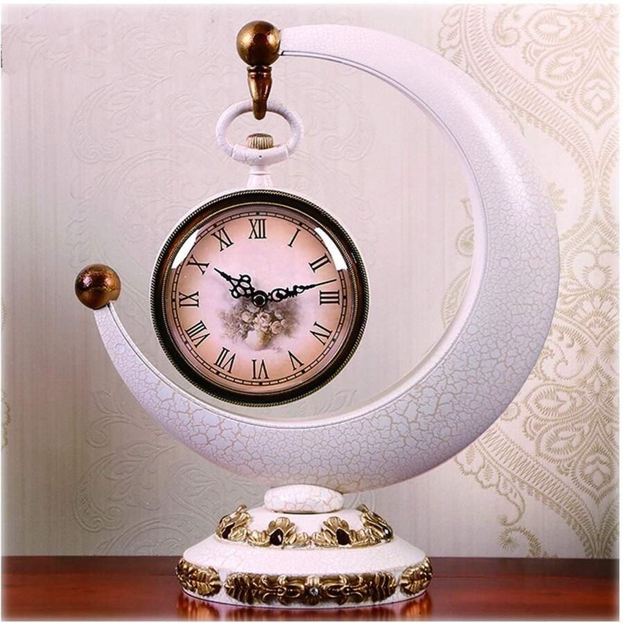 Senza Marchio Retro Clock Mantel Clock Desk Clock Creative Stylish Home Table Clock Light Luxury Simple Desk Clock Fireplace Clock 15 Inches Grandfather Clock Modern Clock