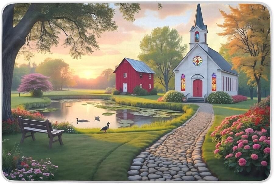 Senza Marchio Retro kerk groene herbruikbare lekvrije bed onderkussens 71 x 133 cm wieg matrasbeschermer pad