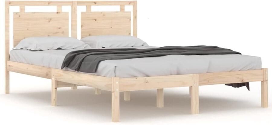 Senza Marchio RONGQI Bedframe lattenbodem bedonderlegger lattenbodem gevoerde bodem bedframe massief grenen 140 x 190 cm