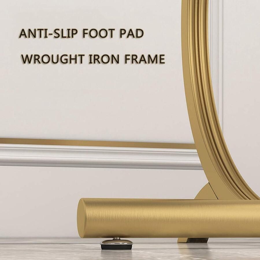 Senza Marchio Round Side Table C Shaped Nightstands Sofa Beds End Table Coffee Table for Small Spaces Office Living Room Marble Texture 17.7 19.7