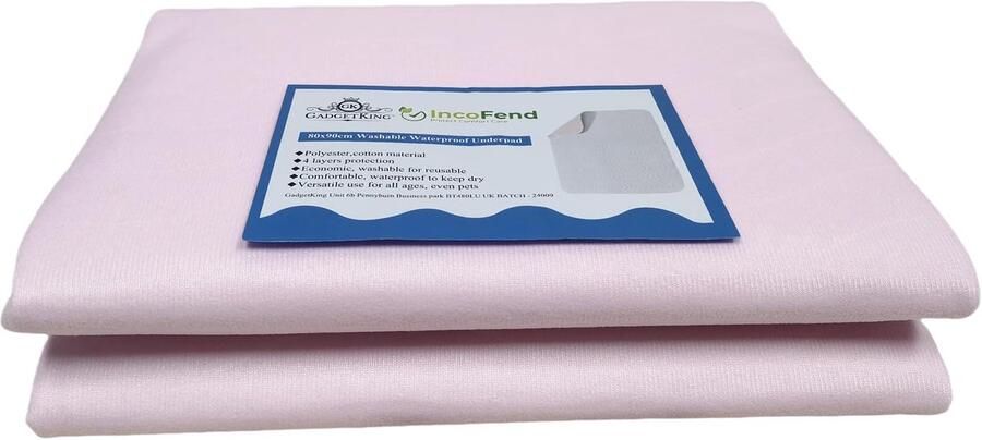 Senza Marchio Roze wasbare absorberende incontinentie bedpads matten laken matras herbruikbare beschermer bescherming bank stoel onderkussens bedplassen nacht hoge absorbentie zacht lekvrij (roze 80 cm x 90