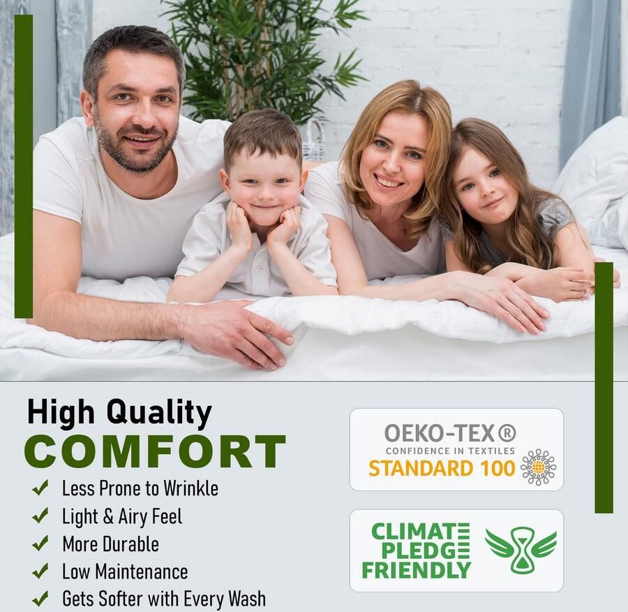 Senza Marchio RUVANTI Lakens van 100% katoen knapperige verkoelende percal lakens voor eenpersoonsbed ademend en duurzaam eenpersoons lakenset 40 cm diepe zakken Floral Bliss 3-delig