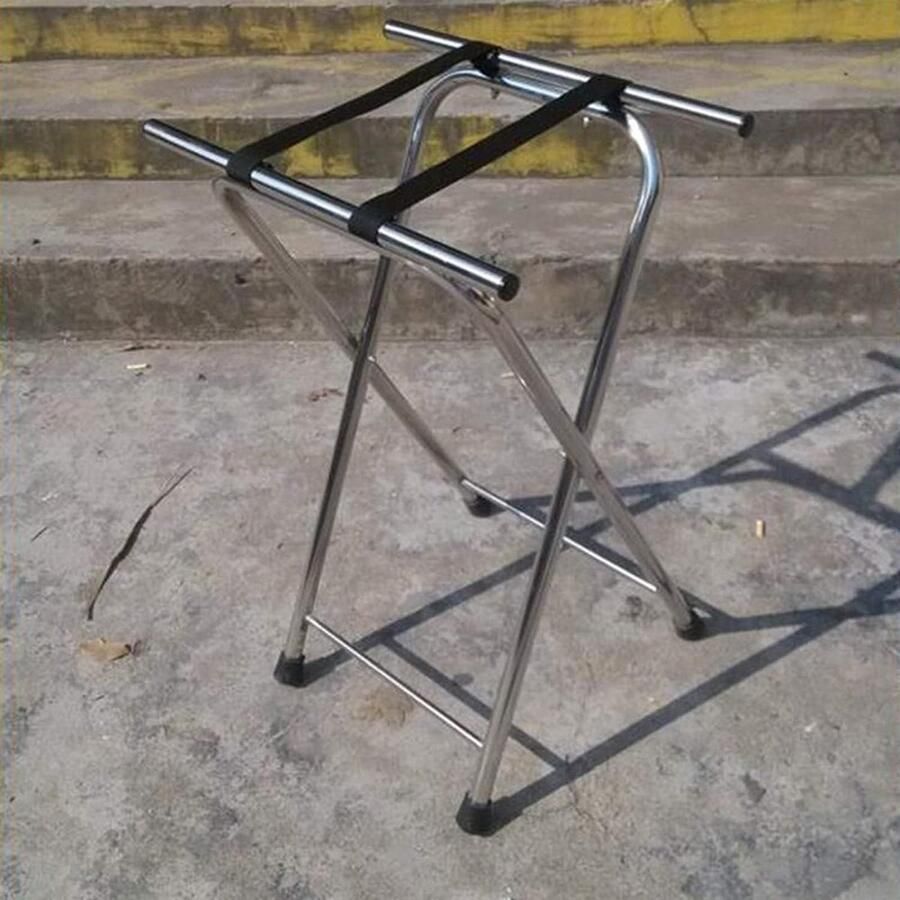 Senza Marchio Bagagerek voor op reis Gastenkamerbagagerek Opvouwbare Kofferstandaard Roestvrijstalen Bagagerek Voor Hotelkamers Reistas kofferstandaard