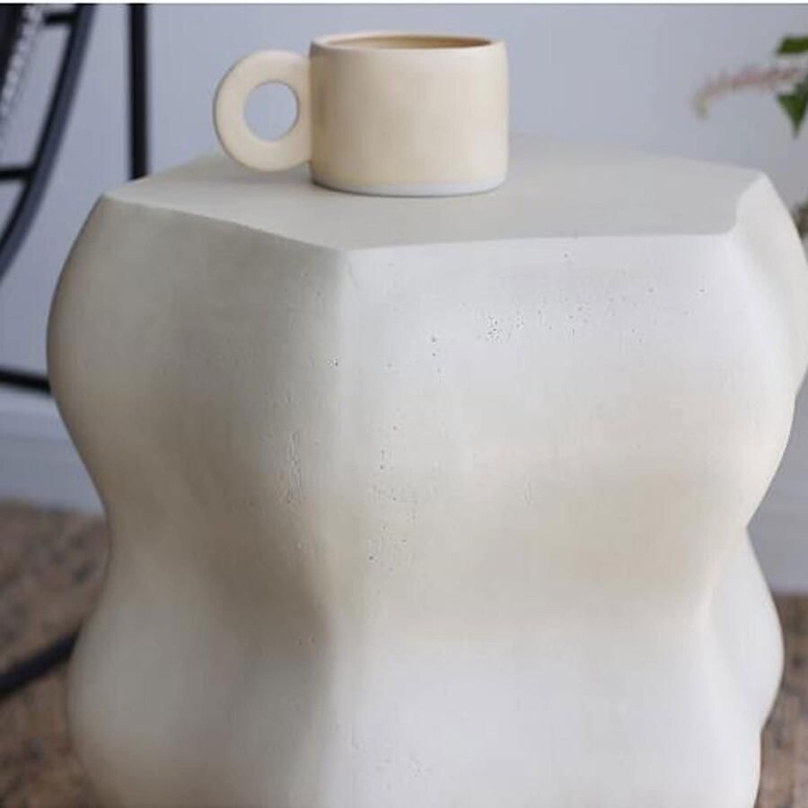 Senza Marchio Salontafel Bijzettafel for binnen en buiten 14 5 inch ronde accenttafel terrasbijzettafel tuinkruk plantenstandaard kleine salontafel banktafel for woonkamer nachtkastje for slaapk