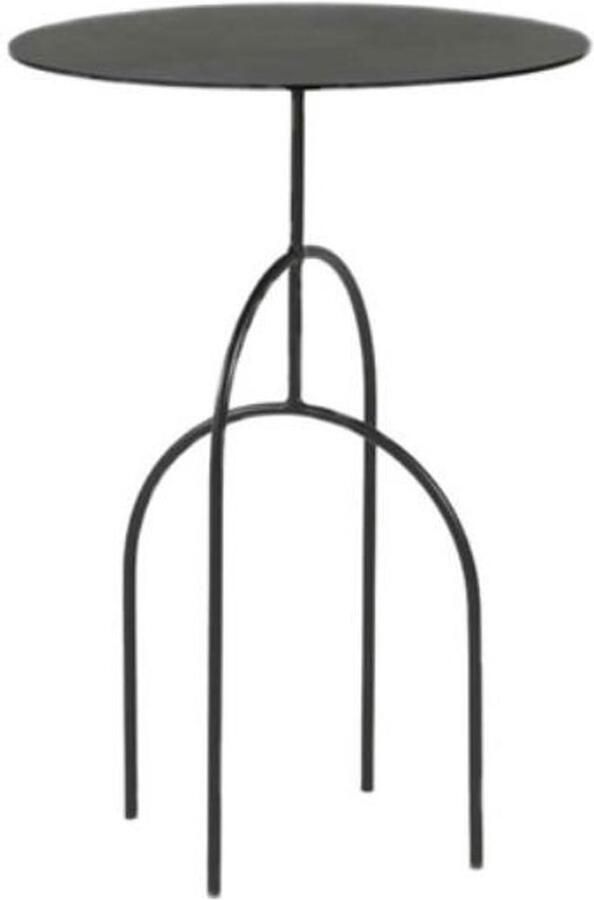 Senza Marchio Salontafel Metalen bijzettafel for kleine ruimtes Accent nachtkastje rond klein bijzettafeltje binnen buiten bijzettafel snacktafel Accent patio bijzettafel anti-roest en waterdicht Zijt